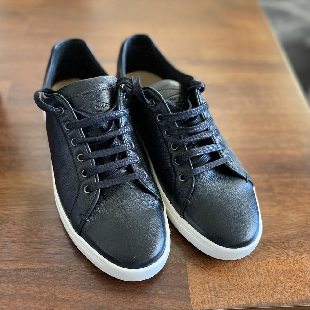 Rag and Bone (37.5) Black Leather Sneakers